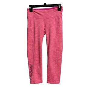 Lilly Pulitzer Luxletic Weekender Cropped Leggings Pink Heathered Pattern